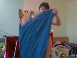 Naked MILF Taking Care of Her Laundry, HD Porn f6