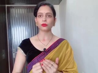 Indian Desi Bhabhi Wearing Yellow Saree in Front of. | xHamster