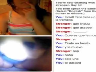 CompilaciÃ³n de coquetas, MarÃ­a juega con sus pechos para mi Omegle Mary's boobs