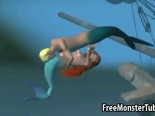 3d ariel από ο λίγο mermaid παίρνει πατήσαμε σκληρά