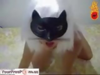 Captivating kitten giving blowjob film