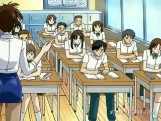 Animen skola läraren i kort kjol videor fittor
