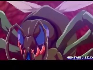 Rossa hentai con tette grosse trapanata da mostro tentacoli