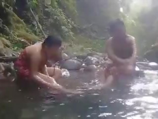 Beautiful Girls Having Bath Outdoor, Free Porn 6d